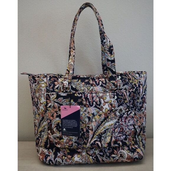 Vera Bradley 25245-12164 Women's Tangier Paisley Quilted Work Tote - Picture 1 of 16